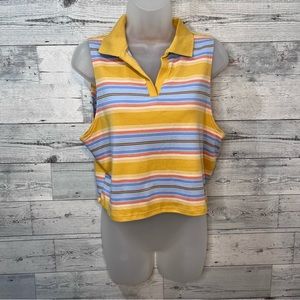 SO Polo Striped Crop Tank Top Size XXL